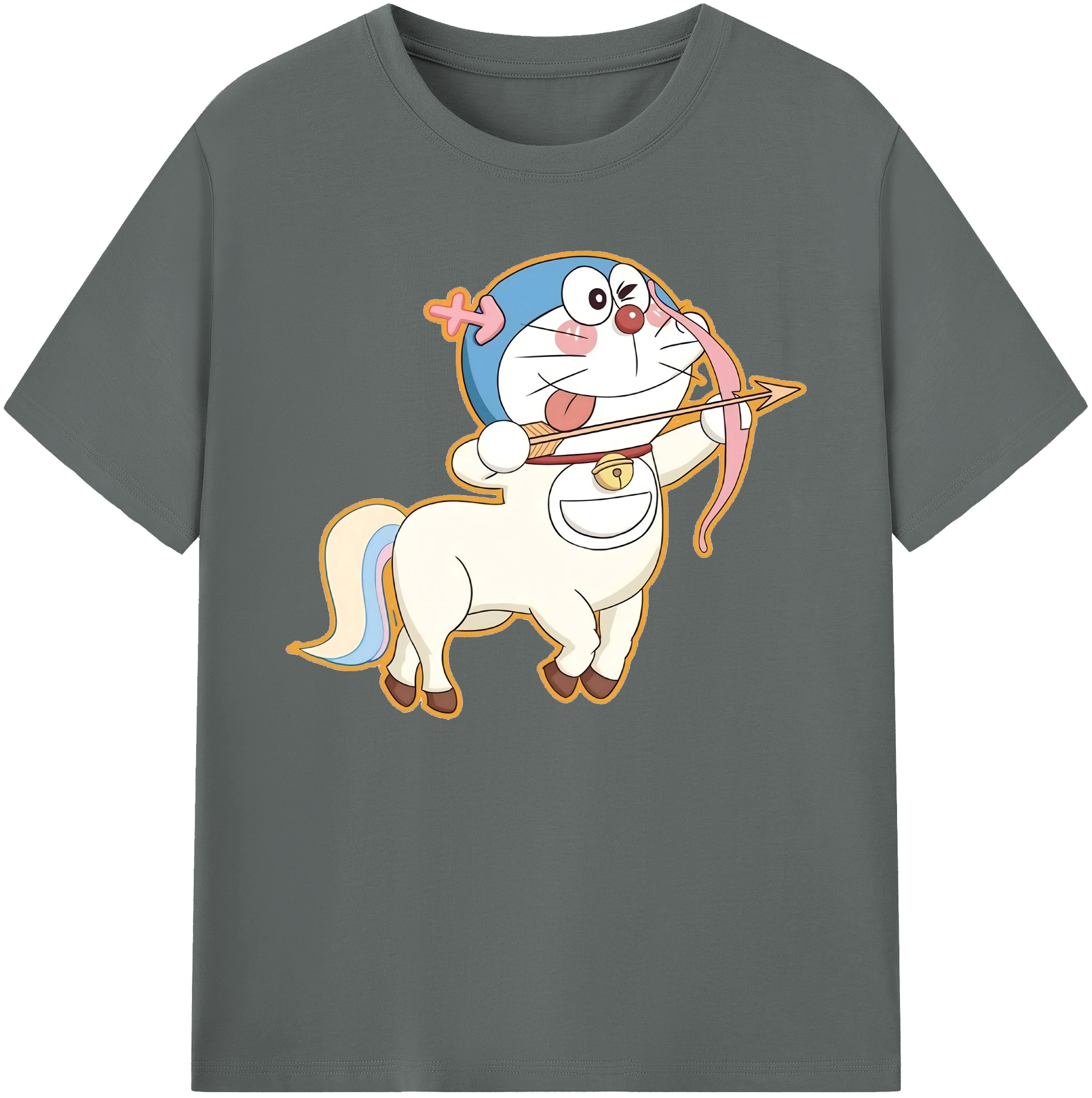（画像用） ドラえもん Doraemon 綿100％ メンズ半袖Tシャツ｜肌触りやわらか＆通気性
